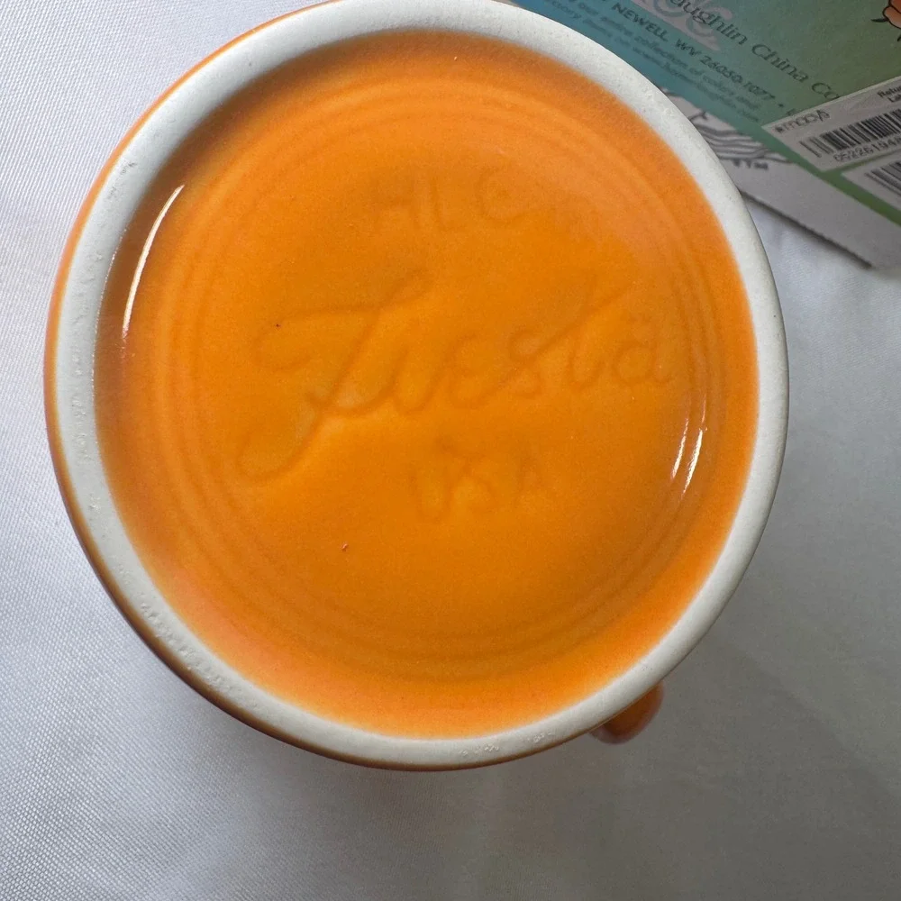 Fiesta Tangerine 4 Piece Place Setting Homer Laughlin China Orange 831 325 NEW